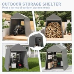 Outdoor Storage Tent,Outdoor Portable Storage Shelter Shed With Roll Up Doors & Vents Outdoor Storage Shed,Suitable For Garage Storage Shelter