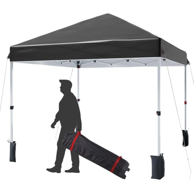 10x10 Ft, Patented Center Locking Canopy Tent, Portable Outdoor Canopy Tent, Comes With Hand Wheel Bag, Suitable For Outdoor Use, Height Adjustable 9 10x10 Ft, Patented Center Locking Canopy Tent, Portable Outdoor Canopy Tent, Comes With Hand Wheel Bag, Suitable For Outdoor Use, Height Adjustable - Image 7