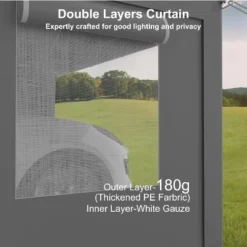 Carport, Portable Garage 13x20FT Heavy Duty - Galvanized Frame, 180g PE Waterproof Canopy With 4 Doors (2 Side Doors) & 4 Windows For Truck, Boat