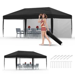 10x20 Pop Up Canopy With 2 Sidewalls - Heavy Duty Outdoor Canopy Tent With Portable Roller Bag 21 10x20 Pop Up Canopy With 2 Sidewalls - Heavy Duty Outdoor Canopy Tent With Portable Roller Bag -Furniture GUEST 53ec702a 2c67 4fdd 815f 1a3e72f66ec5