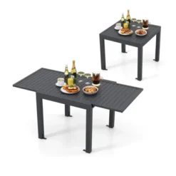 Patio Extendable Dining Table For 4-6,Aluminum Outdoor Dining Table 31.5-63 For Backyard Porch, Deck -Furniture GUEST 53f12e1e 1609 46e9 9fbc dc2067a8cecd