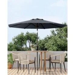 9FT Patio Umbrella Outdoor, Market Umbrella, Table Umbrella With Push Button Tilt And Crank, 8 Sturdy Ribs UV Protection Waterproof -Furniture GUEST 54a9acc7 0551 4083 837d 1168b48d88a6