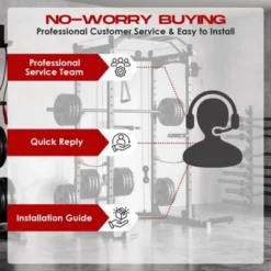 Power Rack, 1600LBS Capacity Squat Rack For Home Gym With Cable Crossover, Pull-up Bar, Multifunctional Home Gym Equipment With Attachments -Furniture GUEST 54b66e8b c4fc 4552 b25d 8a4170bdceaf