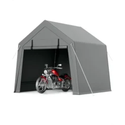 Portable Carport, Storage Shed With Heavy Duty Waterproof Tarp & 2 Roll-Up Zipper Doors, Ideal Tent For Motorcycles, Bikes, Garden Tools -Furniture GUEST 57dceac4 3595 46d5 9b5e f2d7da64bd46