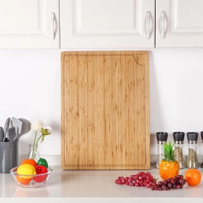 24 X 18 Inch Wooden Cutting Boards For Kitchen, 60 Cm Extra Large Bamboo Cutting Board With Juice Groove, 0.8" Thick Butcher Block For Meat Vegetables 7 24 X 18 Inch Wooden Cutting Boards For Kitchen, 60 Cm Extra Large Bamboo Cutting Board With Juice Groove, 0.8" Thick Butcher Block For Meat Vegetables - Image 5