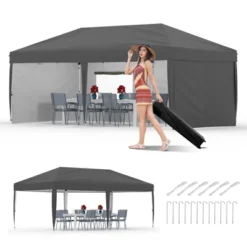 10x20 Pop Up Canopy Tent With 4 Sidewalls,Heavy Duty Outdoor Canopy With 3 Adjustable Height, Commercial Street Vendors Party Tents 28 10x20 Pop Up Canopy Tent With 4 Sidewalls,Heavy Duty Outdoor Canopy With 3 Adjustable Height, Commercial Street Vendors Party Tents -Furniture GUEST 5a591422 7734 40cb a369 e9b7ff7c7da3