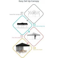 10x10 Pop Up Canopy Tent Outdoor Canopy With Removable Sidewalls Heavy Duty Commercial Instant Tent Shelter (1-Sidewall) 17 10x10 Pop Up Canopy Tent Outdoor Canopy With Removable Sidewalls Heavy Duty Commercial Instant Tent Shelter (1-Sidewall) -Furniture GUEST 5adecf5e 9830 4a44 87db 9bcb7fd51b38