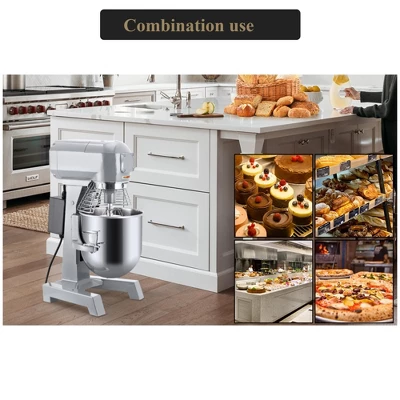 Commercial Food Mixer 10Qt, 600w Commercial Mixer With 3 Speed Adjustment And Stainless Steel Bowl 5 Commercial Food Mixer 10Qt, 600w Commercial Mixer With 3 Speed Adjustment And Stainless Steel Bowl - Image 3