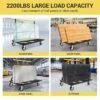 Heavy Duty Drywall Cart - 2200LB Capacity Folding Panel Dolly With Extendable Deck & Swivel Casters For Sheetrock, Plywood, Glass Transportation -Furniture GUEST 5bf2a768 09e5 4cf3 a653 bd8acc77118a