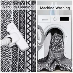 TROPOW Washable Area Rugs, Vintage Oriental Rug, Low Pile Stain Resistant Carpet With Non-Slip Backing, Stain Resistance Rug For Bedroom Dining Room -Furniture GUEST 5c4d5b76 5bff 4f6a 8d30 fe85e9738ec8