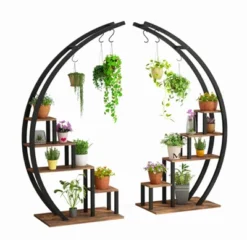 Plant Stand Indoor Outdoor, 2 Pack 5 Tier Heavy Duty Metal Plant Shelf, 56" Tall Plants Holder With Plants Hanger -Furniture GUEST 5c79f2b4 8f0f 45a1 b615 228bc8b65dc8