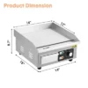 14" Commercial Electric Griddle, Stainless Steel Countertop Griddle, Electric Flat Top Grill With Shovel Brush,Temperature Control 50¡ãC - 300¡ãC 1 14" Commercial Electric Griddle, Stainless Steel Countertop Griddle, Electric Flat Top Grill With Shovel Brush,Temperature Control 50¡ãC - 300¡ãC -Furniture GUEST 5d1c6293 34ed 4020 a8d1 c2fa5c39551d