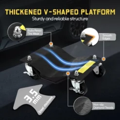 Car Dolly Capacity Heavy Duty Wheel Dollies For Moving Vehicles - 3" Steel Wheels With Tire Protection - Fits Cars, SUVs -Furniture GUEST 5d5cc7bd 28d5 4909 b13a e2596c690353