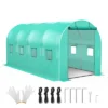 Walk-in Tunnel Greenhouse,Garden Plant Hot House For Outdoors Vegetables Plants,Galvanized Steel Frame Green PE Cover Warm House （6/8 Windows） -Furniture GUEST 5e229310 28e6 473b abd7 e0e658a8851c