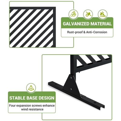 Freestanding Metal Privacy Screen For Outdoor Patio - Heavy-Duty Rust-Resistant Decorative Fence Panel | Weatherproof Design | Patio 8 Freestanding Metal Privacy Screen For Outdoor Patio - Heavy-Duty Rust-Resistant Decorative Fence Panel | Weatherproof Design | Patio - Image 6