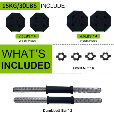 Dumbbells Set, 30 Lb Dumbbells Adjustable, Adjustable Dumbbell Bars, Dumbbell Set, Weights For Aerobics, Fitness, Gym, Training 5 Dumbbells Set, 30 Lb Dumbbells Adjustable, Adjustable Dumbbell Bars, Dumbbell Set, Weights For Aerobics, Fitness, Gym, Training - Image 3