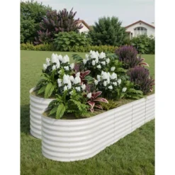 TRPOW 2 Pcs Raised Garden Beds Outdoor 8x2x2ft - Galvanized Steel Planter Box For Vegetables, Flowers, Rust-Resistant Garden Box 13 TRPOW 2 Pcs Raised Garden Beds Outdoor 8x2x2ft - Galvanized Steel Planter Box For Vegetables, Flowers, Rust-Resistant Garden Box -Furniture GUEST 5ecb8607 05c2 4ea8 ac7d f8d033ffef35