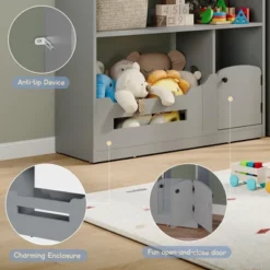 3-Tier Kids Bookshelf, Toy Storage Organizer With Motion Sensor Light, Wooden Book Shelf, Kids Book Rack For Kids Rooms, Classroom, Playing Room -Furniture GUEST 5ef5d7b8 c853 47f8 9085 21d4a49ce5e1