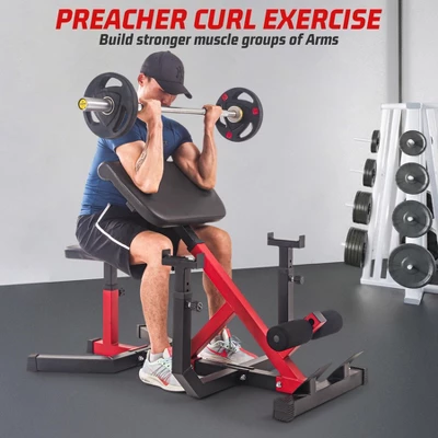 2-In-1 Roman Chair & Preacher Curl Bench Multi-Function Heavy-Duty Hyperextension Bench For Home With Adjustable Height For Arms, Ab, Back 11 2-In-1 Roman Chair & Preacher Curl Bench Multi-Function Heavy-Duty Hyperextension Bench For Home With Adjustable Height For Arms, Ab, Back - Image 9