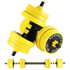 33/44 LB Adjustable Dumbbell Set,Adjustable Dumbbell Weights Strength Training Equipment