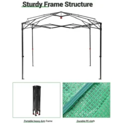 6x8 FT Portable Pop Up Greenhouse For Plants, Indoor & Outdoor Gardening Tent With Zipper Roll-Up Door -Furniture GUEST 5f1af1de 8316 419f 82cc c0cd48eec862