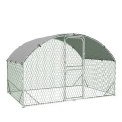 Chicken Coop, Chicken Run - 9.8'x6.5'x6.5' Large Metal Cage With Cover, Dome Roof Walk-in For Yard, Backyard, Farm -Furniture GUEST 5f8afec1 8164 4c86 9eec 097c87edd814