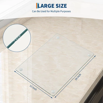 Cutting Board, 2 Pack Tempered Glass - Non-Slip Chopping Plate, Shatter & Heat Resistant For Kitchen Countertop 4 Cutting Board, 2 Pack Tempered Glass - Non-Slip Chopping Plate, Shatter & Heat Resistant For Kitchen Countertop - Image 2