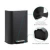 Gallon Bathroom Trash Can With Lid, Stainless Steel Garbage Can With Foot Pedal & Removable Inner Bucket, Rectangular Small Step Waste Bin For Kitchen 2 Gallon Bathroom Trash Can With Lid, Stainless Steel Garbage Can With Foot Pedal & Removable Inner Bucket, Rectangular Small Step Waste Bin For Kitchen -Furniture GUEST 5fdc246a c870 4532 aa03 0fd2571b548c