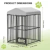 Dog Kennel, 4X4x6FT Large Outdoor Dog Kennel With UV-Resistant Roof & Swivel Feeder - Heavy Duty For Medium/Large Dogs -Furniture GUEST 5fe60b64 e1ec 4153 ba6e 2b86aef5f2d0