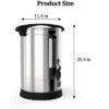 TROPOW 100-Cup 14L Commercial Coffee Urn ¨C Large Capacity Fast Brew Stainless Steel Coffee Maker For Church Events, Meetings & Gatherings,Silver -Furniture GUEST 608b1092 35aa 44ab 9280 7585a9efffb1