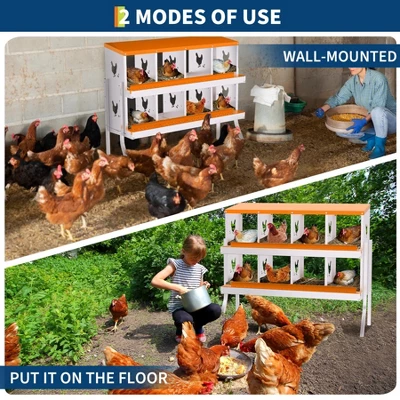 Chicken Nesting Boxes, Hole Roll Away Nest Box For Chicken Coop, Metal Egg Laying Box With Lid Cover To Protect Eggs, Rollout Egg Collection 8 Chicken Nesting Boxes, Hole Roll Away Nest Box For Chicken Coop, Metal Egg Laying Box With Lid Cover To Protect Eggs, Rollout Egg Collection - Image 6