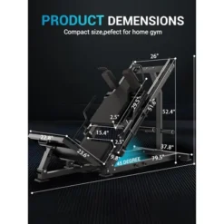 Leg Press Machine, Hack Squat Machine Combo - 2-in-1 For Home Gym With Linear Bearing, Band Pegs, 1500LBS Capacity For Lower Body Workout -Furniture GUEST 60b8ac91 7c27 4084 a9a9 e5eca1f5cd57