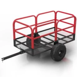 ATV Trailer Pull Behind Dump Cart, 1700lbs 17 Cubic Feet, Heavy Duty Yard Garden Trailer -Furniture GUEST 610fe565 ea76 4a59 92bf 23d95663777c