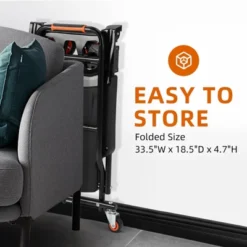 Hand Truck, Heavy Duty Folding Hand Truck 330 Lbs - 4-Wheel Dolly Cart With Elastic Ropes For Moving/Luggage/Warehouse -Furniture GUEST 617cae3c 4118 4a6e ab3f 642262cb6ced