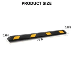 Parking Stoppers, 2 Pack 72'' Garage Wheel Stoppers - Heavy Duty Rubber Curb With Reflective Stripe, Installation Kit For Cars Trucks 17 Parking Stoppers, 2 Pack 72'' Garage Wheel Stoppers - Heavy Duty Rubber Curb With Reflective Stripe, Installation Kit For Cars Trucks -Furniture GUEST 61fca469 3f2f 4f67 b0ae 221b1fd9d17c