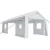 Portable Garage, Carport Canopy - 12x20 FT Heavy Duty With 6 Doors, Waterproof All-Season Shelter For Trucks, Boats (White) -Furniture GUEST 625716da d29f 441e a3f9 64ea542720f3