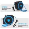 Retractable Garden Hose Reel With 5/8 In X 90 Ft Wall Mounted Hose Reel, 9-Function Sprayer Nozzle, Any Length Lock, Slow Return System 2 Retractable Garden Hose Reel With 5/8 In X 90 Ft Wall Mounted Hose Reel, 9-Function Sprayer Nozzle, Any Length Lock, Slow Return System -Furniture GUEST 62903103 fbd8 428b 9f9b ddee8d667da0