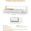 96QT Electric Commercial Food Warmer, 12x8QT Steam Table Stainless Steel Bain Marie Countertop W/Acrylic Shield Temperature Control & Lid For Buffet -Furniture GUEST 62b2fafa 49b8 4e8d 8498 d65502c9909c