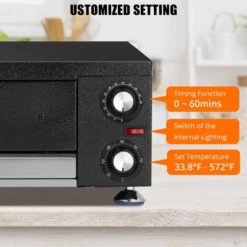 1100W Countertop Electric Pizza Oven,Stainless Steel Pizza Oven Maker With Timer & Removable Tray For Home, Kitchen & Restaurant -Furniture GUEST 62dce2fd 89e2 4a2e 9752 1ea9f27891a3