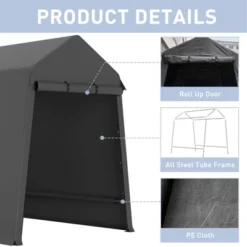 Outdoor Storage Tent,Outdoor Portable Storage Shelter Shed With Roll Up Doors & Vents Outdoor Storage Shed,Suitable For Garage Storage Shelter -Furniture GUEST 62e53ee4 7f7b 4a5e 8074 7c5b8e4bc62f