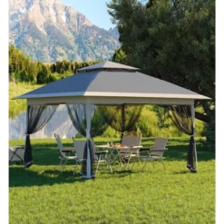 13 X 13 Pop Up Gazebo With Mosquito Netting,Outdoor Patio Gazebo,Outdoor Canopy Tent With Mosquito Netting,Backyard Tent -Furniture GUEST 633bd5d4 685b 42ca 96ff 75dac4225864
