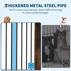 Dog Crate Furniture For Small Breeds - Chew-Resistant Dual-Door Kennel With Locking Wheels, Modern Farmhouse Indoor Pet End Table, Brown -Furniture GUEST 639ee38a 63a1 4de8 b283 9a332645ff3f