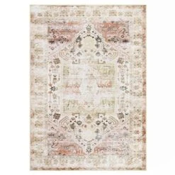 8x10 Rugs Non-Slip ¨C Vintage Distressed Area Rug Ultra-Soft Low Pile Carpet | Machine Washable Light Brown Rug With TPR Backing -Furniture GUEST 64578955 4102 4f80 84a2 885339195634