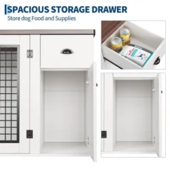 44'' Dog Crate Furniture With Drawer & Cabinet, Heavy Duty Dog Kennel Furniture, Wooden Indoor Pet Cage Side End Table For Small To Medium Pets 13 44'' Dog Crate Furniture With Drawer & Cabinet, Heavy Duty Dog Kennel Furniture, Wooden Indoor Pet Cage Side End Table For Small To Medium Pets -Furniture GUEST 650b7a85 9f33 4644 b488 879bf5251206