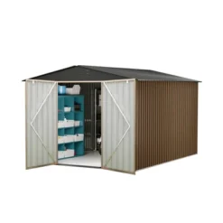 Outdoor Storage Shed, Large Garden Shed,Large Metal Tool Sheds With Sloping Roof And Vents,Updated Reinforced And Lockable Doors Frame Metal Storage -Furniture GUEST 6541ba74 3541 45eb 803f ee23b4512664
