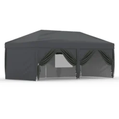 20x10 Pop Up Canopy Tent Outdoor Canopy One-Person Set Up Heavy Duty Commercial Instant Tent Shelter, 6-Sidewall -Furniture GUEST 65842b2e 4277 4666 92f0 2399c2d2f4fb