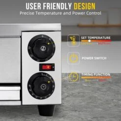 Pizza Oven Countertop, 1300W Electric Pizza Maker - Fits 16'' Pizzas With Easy Clean Tray For Kitchen & Commercial Use -Furniture GUEST 6668e59f 68d6 44eb a8e7 44ede90b021f