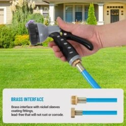 Retractable Garden Hose Reel With 5/8 In X 90 Ft Wall Mounted Hose Reel, 9-Function Sprayer Nozzle, Any Length Lock, Slow Return System -Furniture GUEST 67d894e9 ae27 4d03 bc69 22e3450a540d