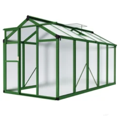 TROPOW 6x10 FT Polycarbonate Greenhouse For Outdoors, Heavy Duty Aluminum Frame, Single Swing Door, Adjustable Vent Windows, Green House For Garden -Furniture GUEST 67f832e9 eccf 4f0b ac53 a61e41ca0566