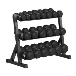 Premium Rubber Coated Hex Dumbbell Weight Set With Rack, Multiple Packages,210LB/350LB/450LB/550LB For Home Gym, Coated Hand Weights For Workouts -Furniture GUEST 6829d5d1 0449 4bf2 908f 678efa3ff78f